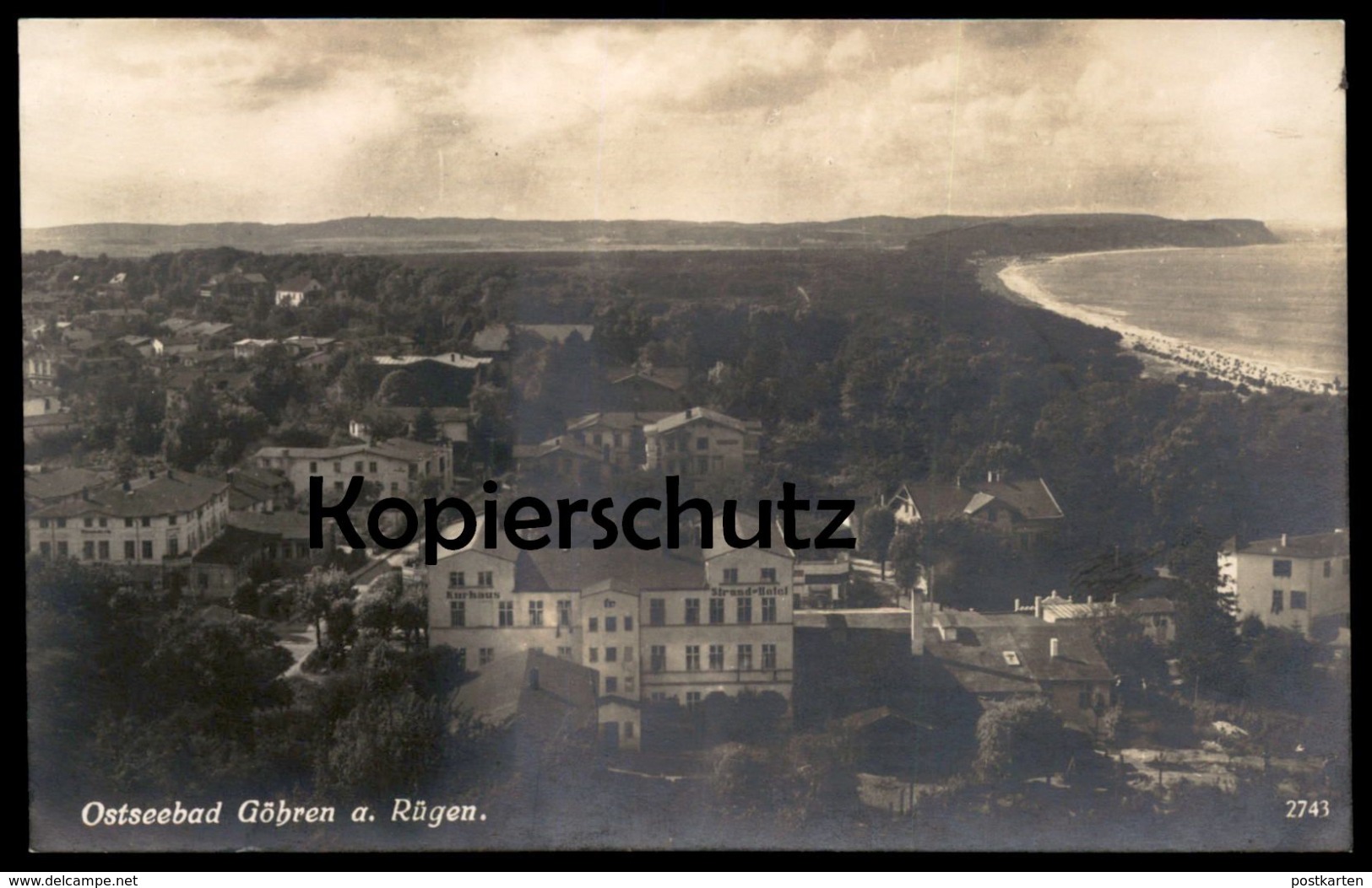 ALTE POSTKARTE OSTSEEBAD GÖHREN RÜGEN KURHAUS STRAND-HOTEL Strand Beach Plage Cpa AK Ansichtskarte Postcard - Göhren