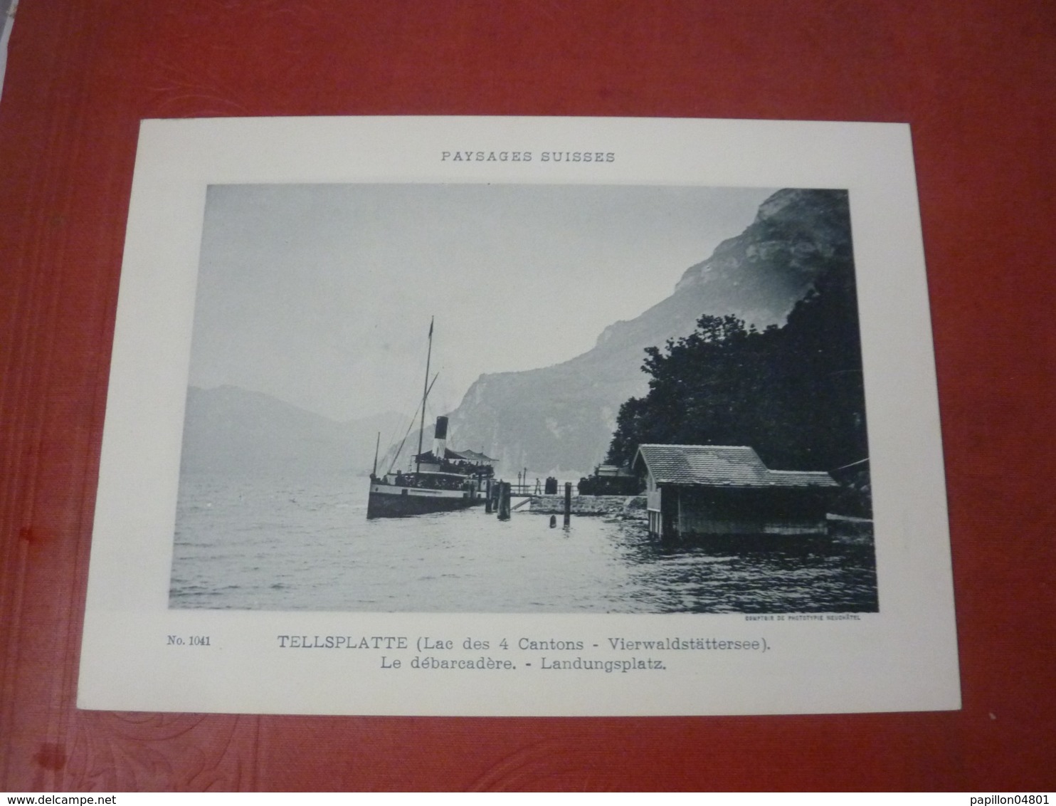 Phototypie Paysages Suisses Suisse  Circa 1900 TELLSPLATTE LAC DES 4 CANTONS LE DEBARCADERE  VIERWALDSTATTERSEE LANDUNGS - Ohne Zuordnung