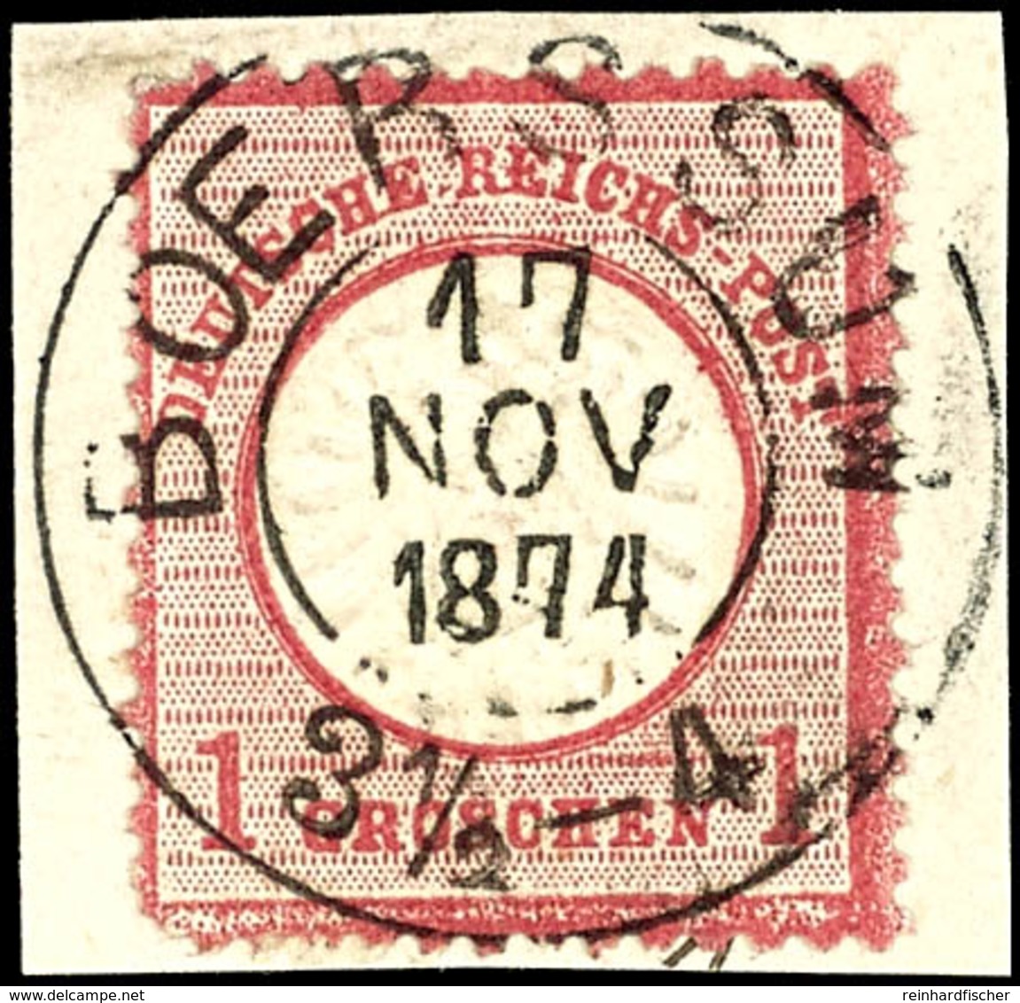 "BOERSSUM 17 NOV 1874" - K2, Ideal Auf Briefstück DR 1 Gr. Großer Schild (zwei Runde Ecken), Katalog: DR19 BS - Brunswick