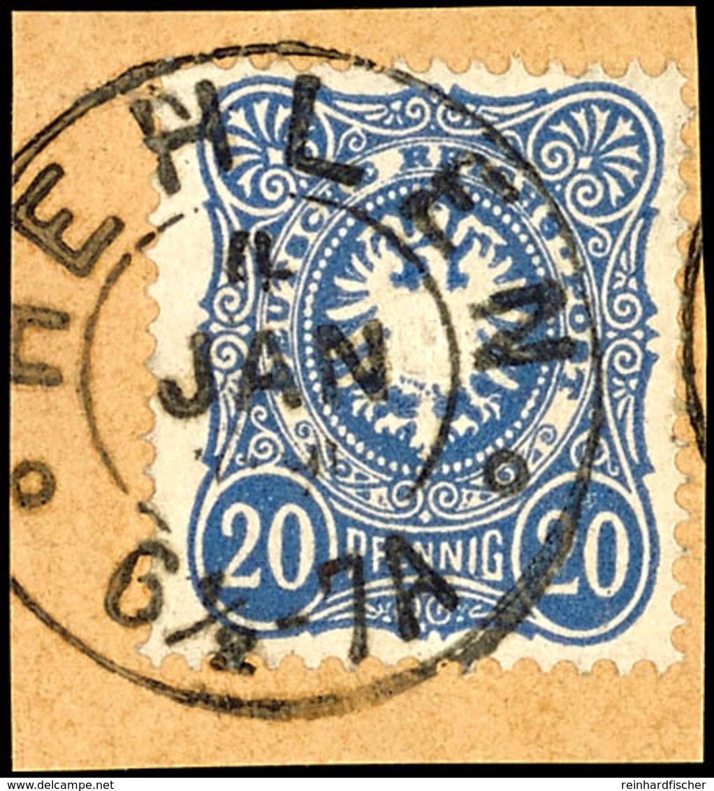 "HEHLEN 4 JAN 189_" - K2, Fast Vollständig Auf Tadellosem Briefstück DR 20 Pfg, Katalog: DR42c BS - Braunschweig