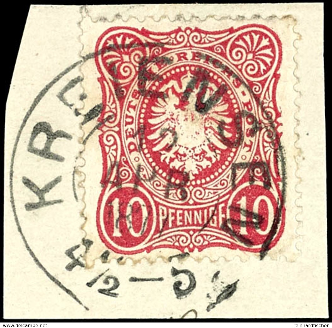 "KREIENSEN 12 APR 1877" - K2, Klar Auf Kabinettbriefstück DR 10 Pfge, Katalog: DR33 BS - Braunschweig