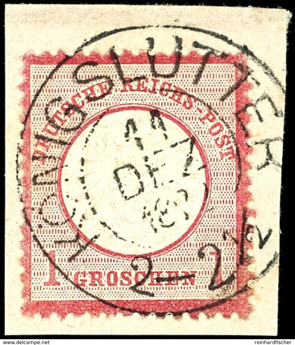 "KÖNIGSLUTTER 11 DEZ 1872" - K2, Klar Auf Tadellosem Briefstück DR 1 Gr. Großer Schild, Katalog: DR19 BS - Brunswick