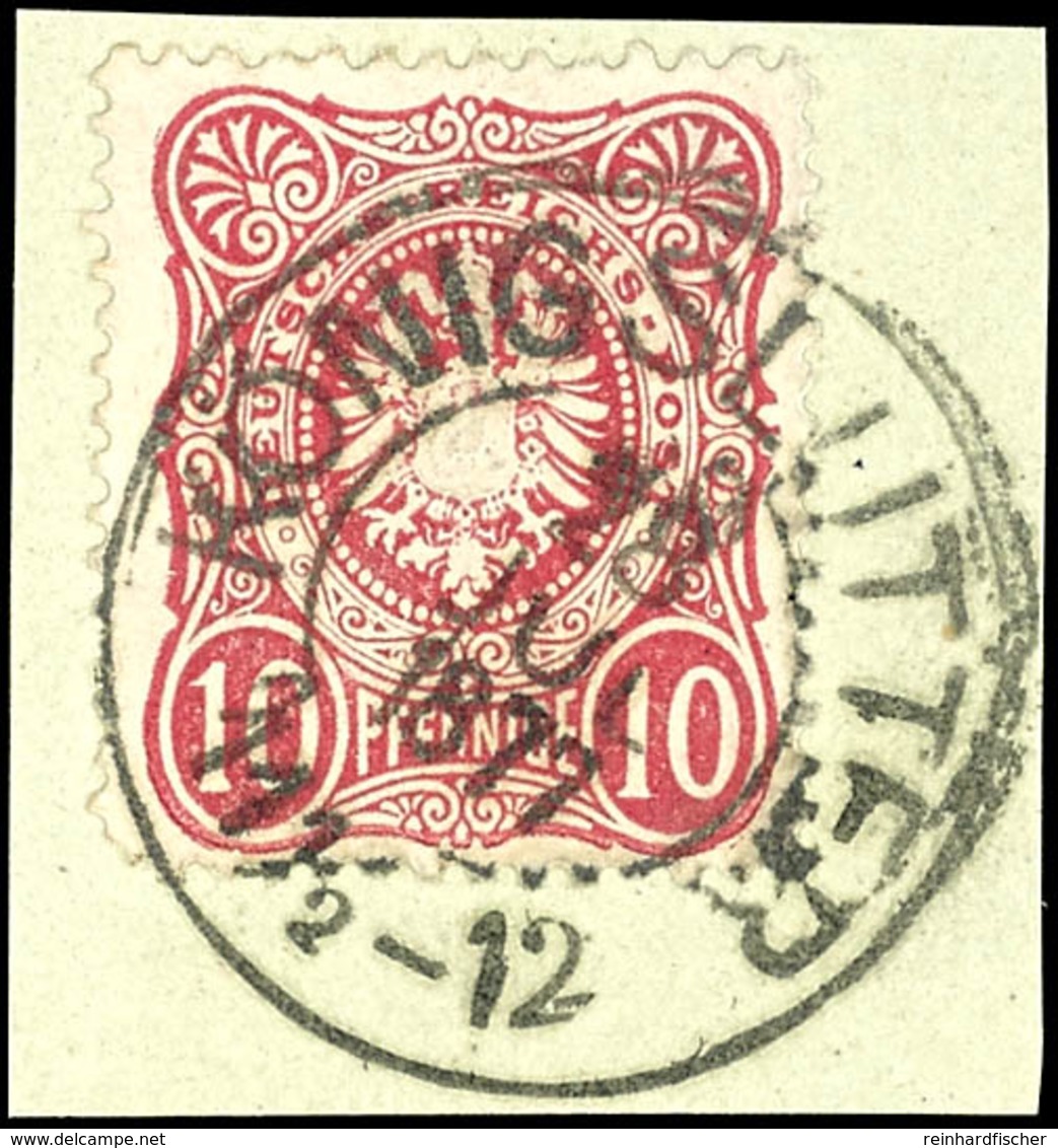 "KÖNIGSLUTTER 28 JUL 1877" - K2, Vollständiger Abschlag Auf Briefstück DR 10 Pfge (eine Runde Ecke), Katalog: DR33 BS - Brunswick