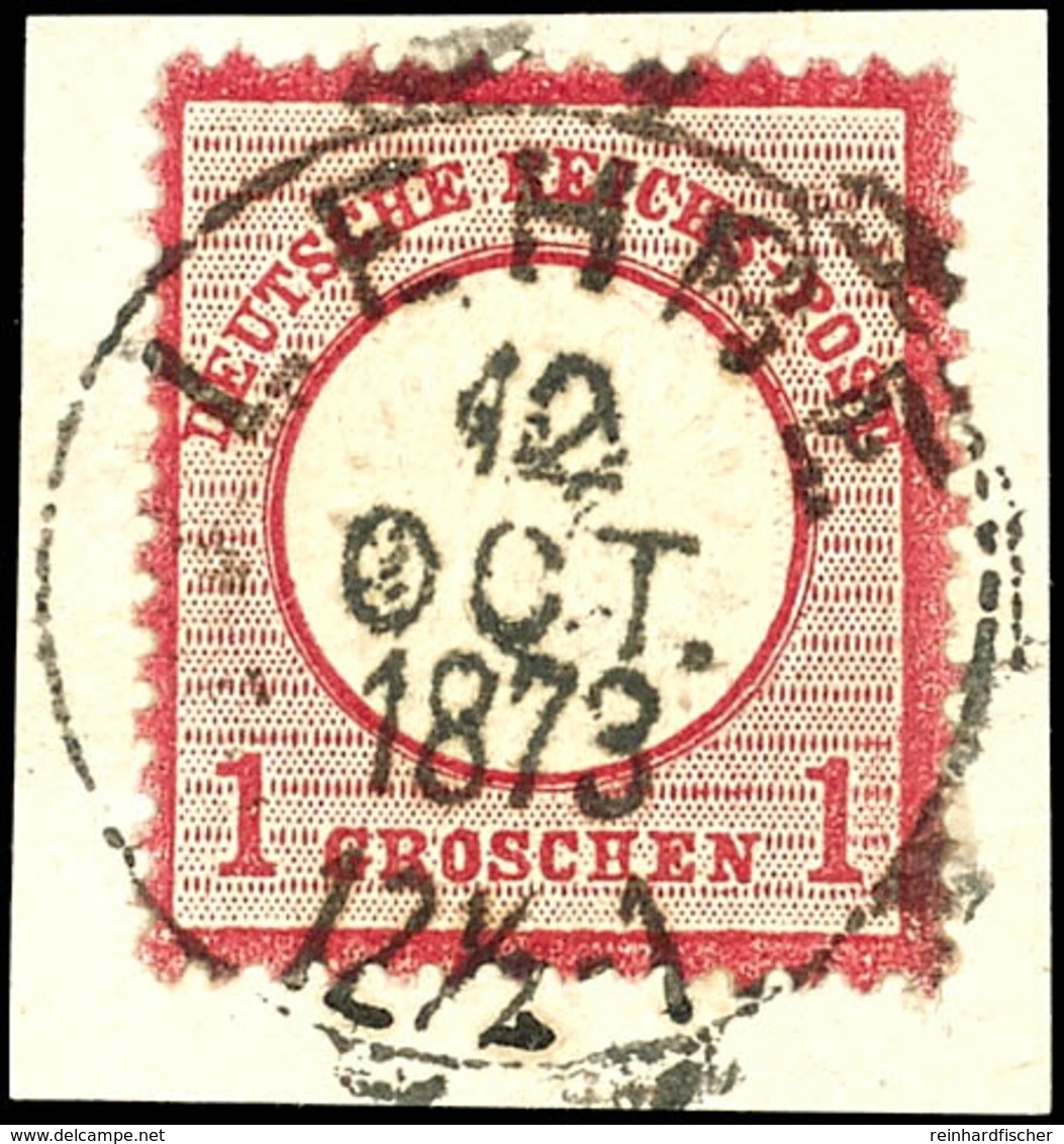 "LEHRE 12 OCT. 1873" - K2, Vollständiger Abschlag Auf Tadellosem Briefstück DR 1 Gr. Großer Schild, Katalog: DR19 BS - Brunswick