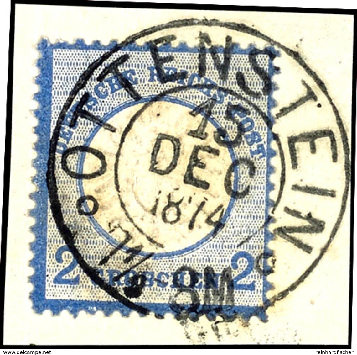 "OTTENSTEIN 15 DEC 1874" - K2, Klar Und Vollständig Auf Kabinettbriefstück DR 2 Gr. Großer Schild, Katalog: DR20 BS - Brunswick