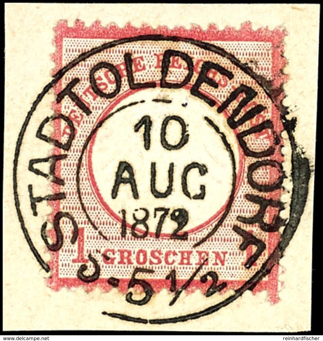 "STADTOLDENDORF 10 AUG 1872" - K2, Luxusabschlag Auf Briefstück DR 1 Gr. Großer Schild, Katalog: DR19 BS - Brunswick