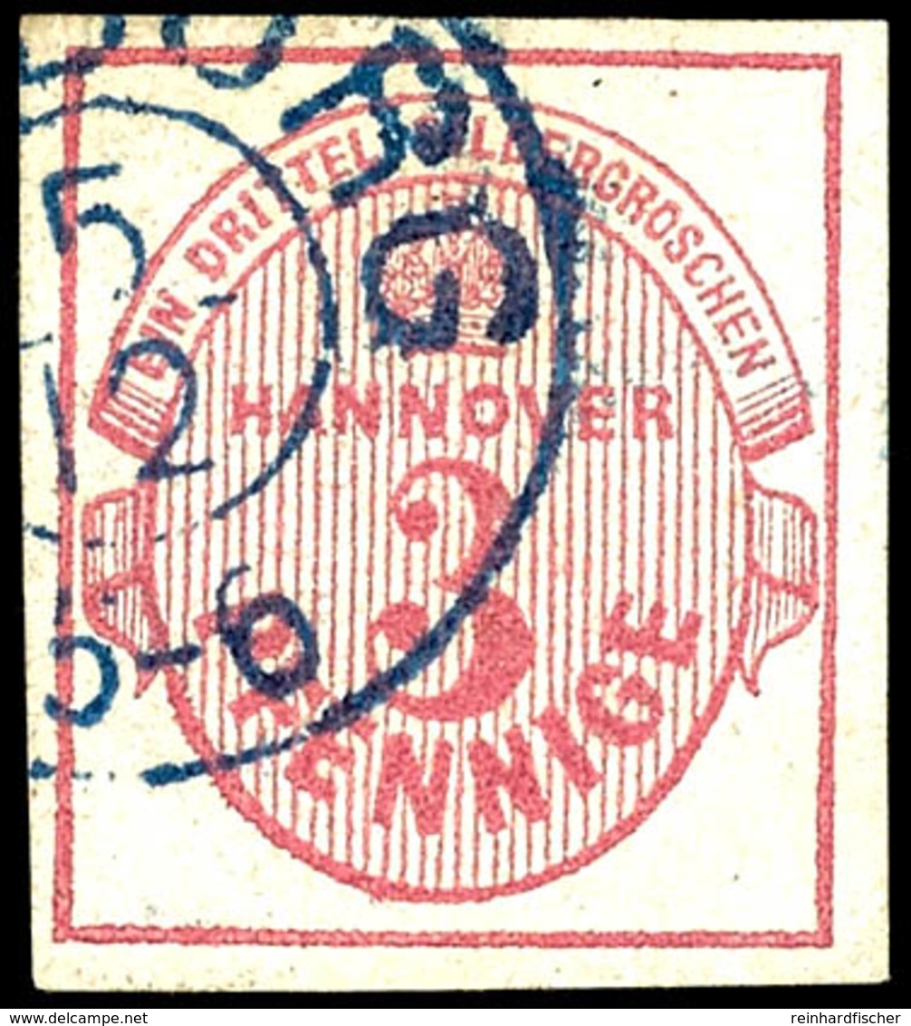 3 Pfg Rotkarmin, Farbfrisches, Allseits Breitrandiges Kabinettstück, Tiefst Gepr. Berger BPP, Mi. 110,-, Katalog: 13a O - Other & Unclassified