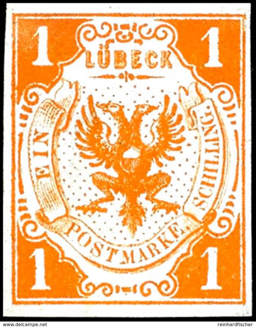 1 Sch. Schwärzlichorange, Farbfrische, Allseits Gut Vollrandige Marke, Ungebraucht Ohne Gummierung (wie üblich). Rechte  - Sonstige & Ohne Zuordnung