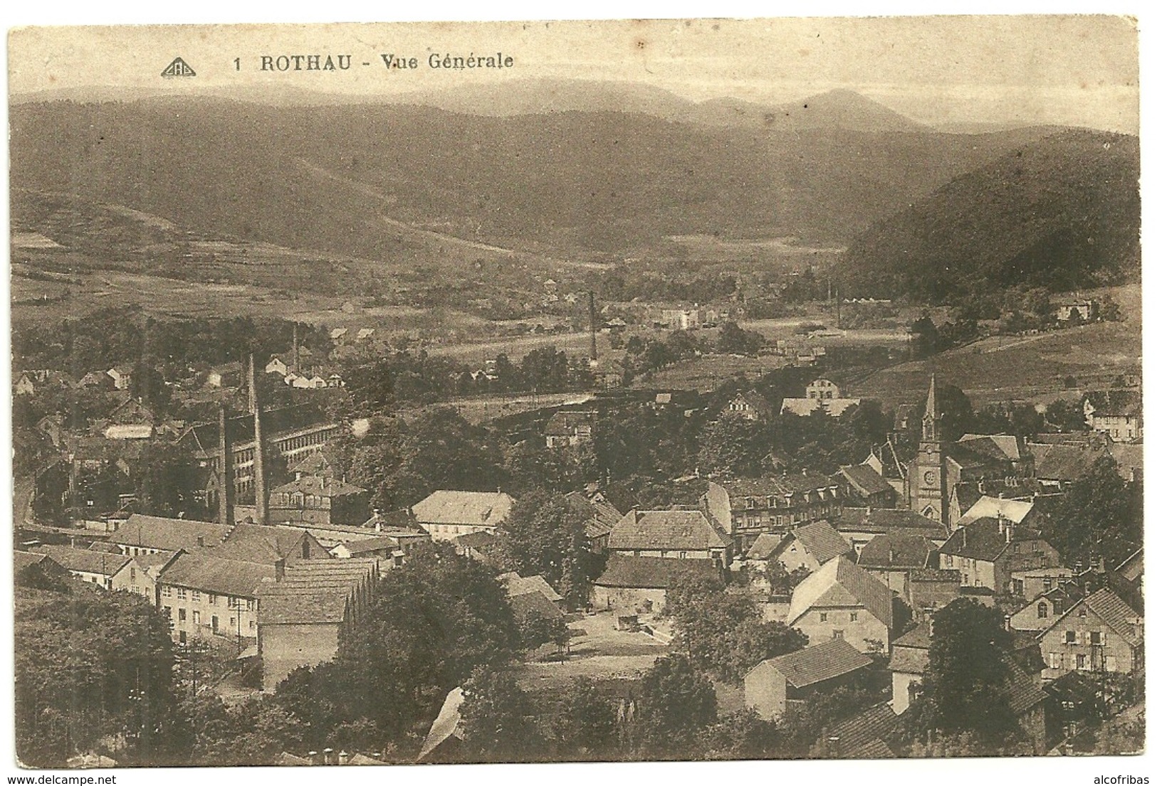 67 Cpa Rothau Vue Generale Eglise Usine - Rothau