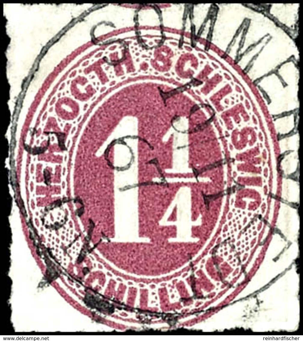 "SOMMERSTEDT 19/11 67" - K1, Herrlich Zentrisch Klar Auf Kabinettstück 1 1/4 Sch., Seltener Stempel!, Katalog: 18a O - Schleswig-Holstein