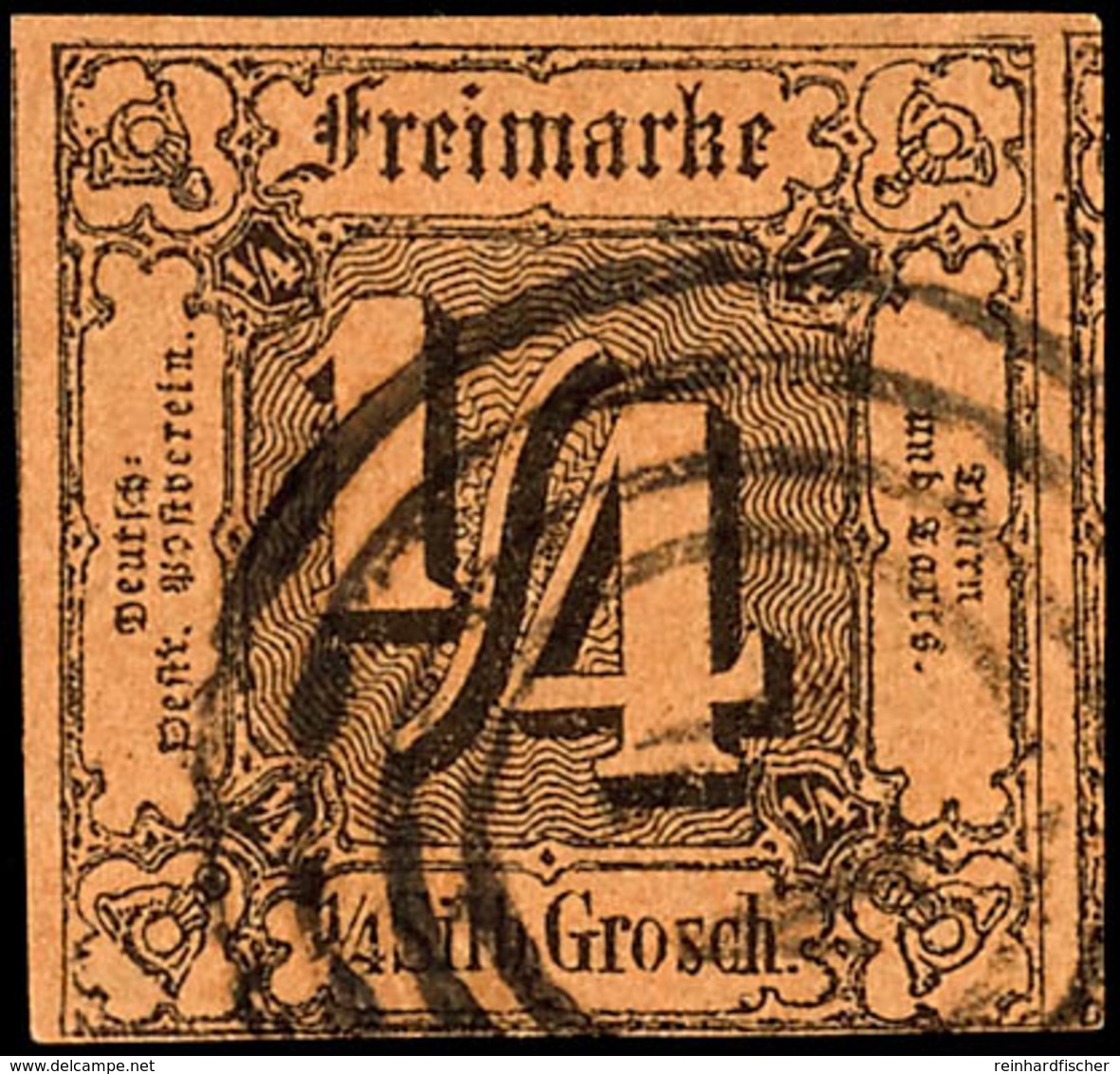 1/4 Sgr. A. Rotbraun, Farbfrische Und Tadellose Marke, Unten Lupenrandig, Sonst Breitrandig Bzw. Links Und Rechts Mit Te - Sonstige & Ohne Zuordnung