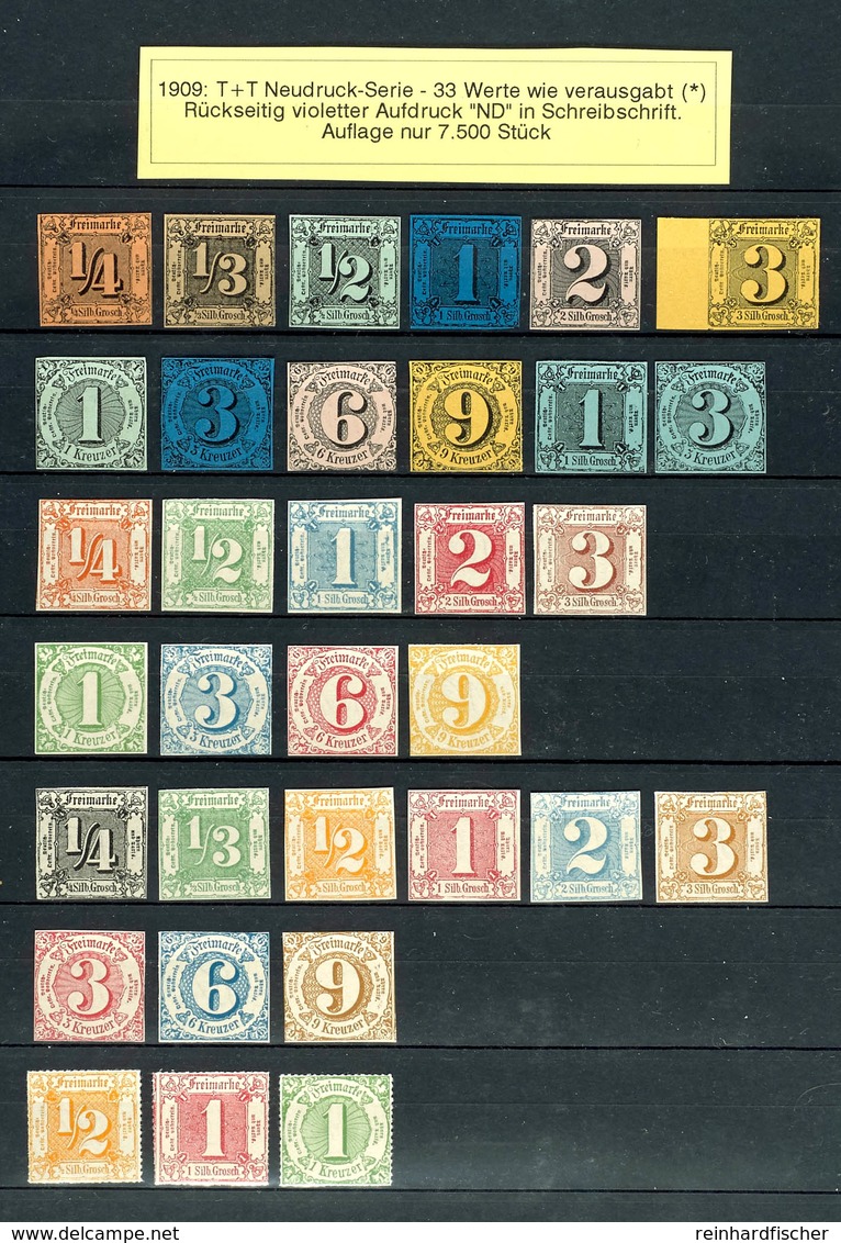 1909, Kpl. Neudruckserie Zu 33 Werten, Katalog: 1/41ND (*) - Other & Unclassified