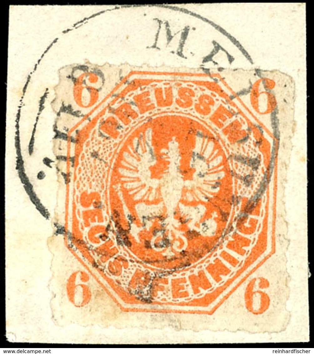 "MELSUNGEN 16 12 1867" - K1, Auf Tadellosem Briefstück Preussen 6 Pfg, Katalog: Pr.15a BS - Andere & Zonder Classificatie