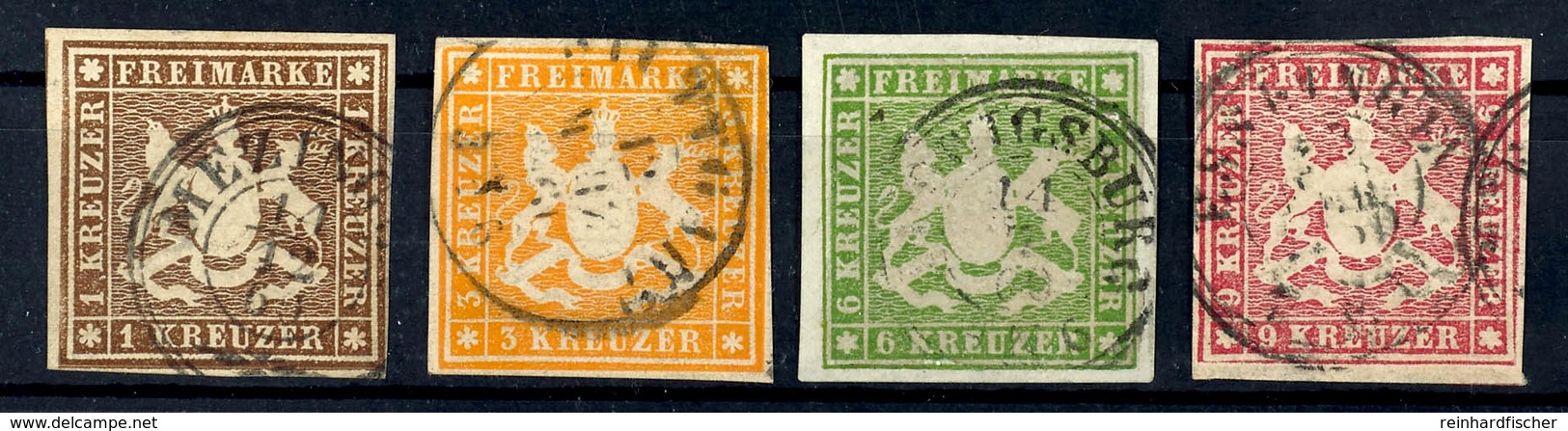 1 Bis 9 Kr. Je Tadellos Gestempelt Kabinett, Mi. 358,--, Katalog: 11/14 O - Other & Unclassified