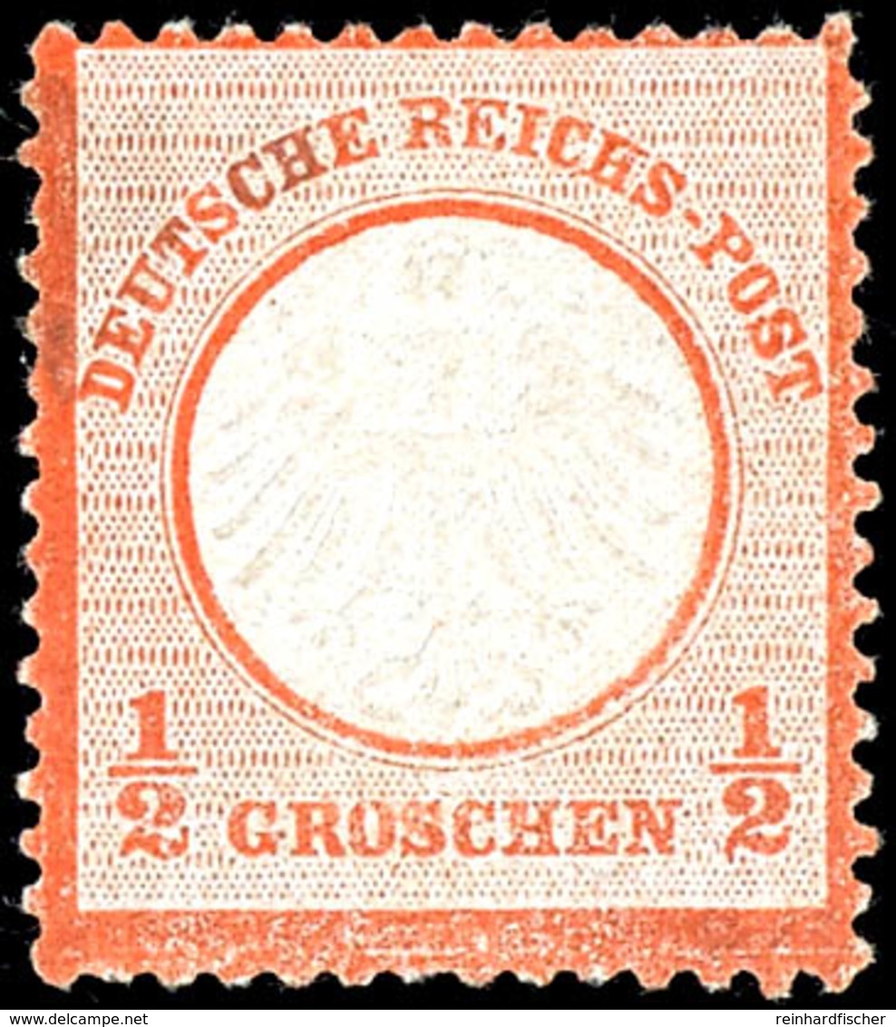 1/2 Gr. Rötlichorange, Ungebraucht, Gut Geprägt, Repariert, Signiert Pfenninger, Fotoattest Krug BPP, Mi. 1.400.-, Katal - Altri & Non Classificati