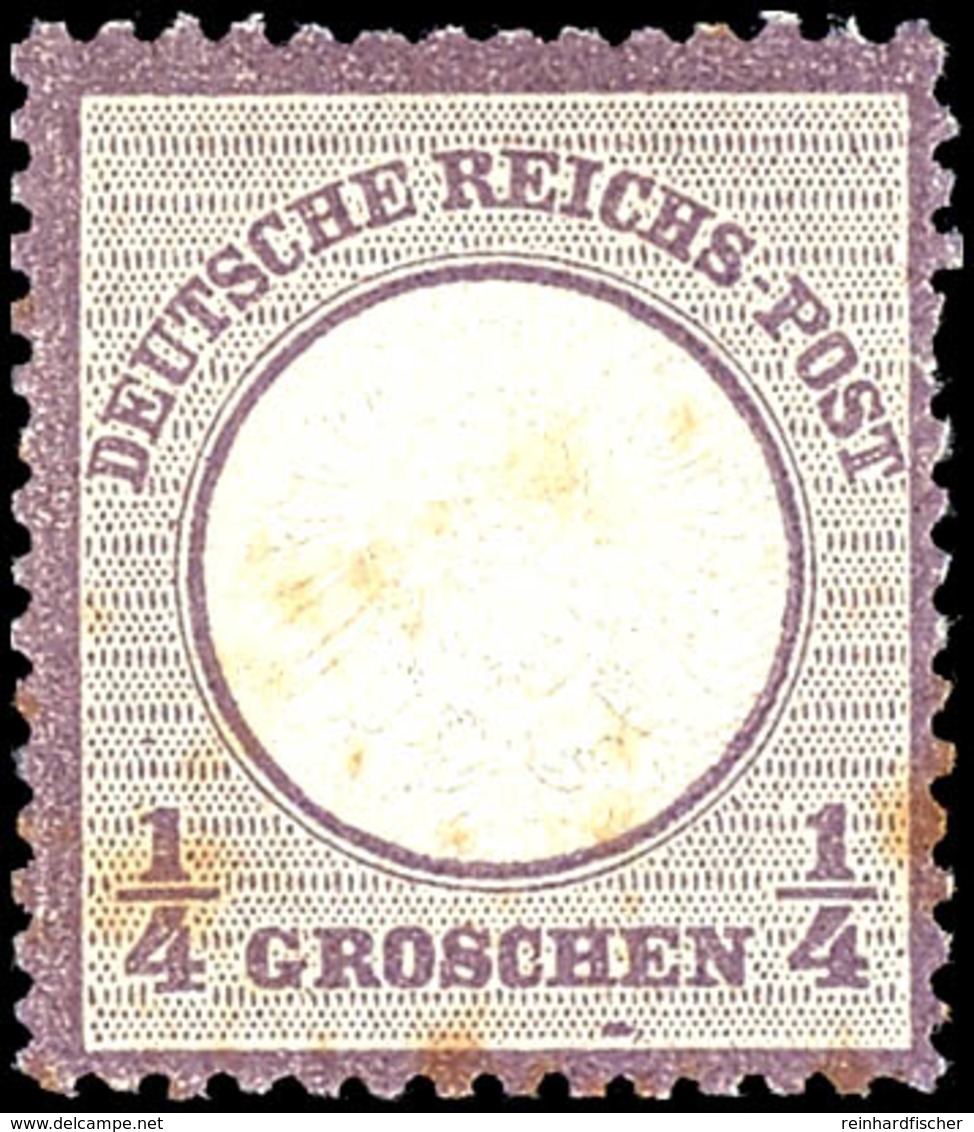 1/4 Gr. Großer Schild, Violett, Postfrisch, Etwas Altersfleckig, Mi. 300,-, Katalog: 16 ** - Sonstige & Ohne Zuordnung