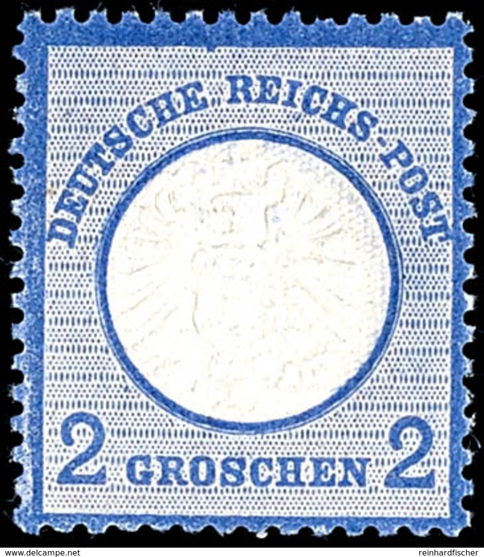 2 Gr. Großer Schild, Grauultramarin, Postfrisch, Fotobefund Krug BPP: "echt, Farbfrisch, Sehr Gut Geprägt, üblich Gezähn - Sonstige & Ohne Zuordnung