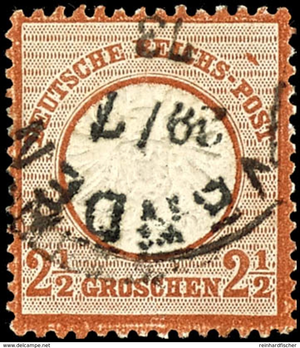 2 1/2 Gr. Großer Schild, Zentrisch Gestempelt K1 "WENDEN 29/7 73", Farbfrisch, Sehr Gut Geprägt, Zentriert Und Gezähnt,  - Other & Unclassified