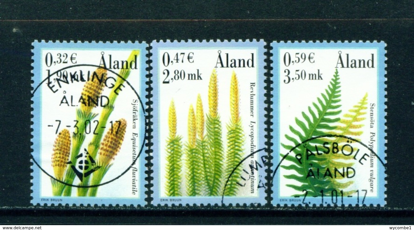 ALAND  -  2001 Plants Set Used As Scan - Aland