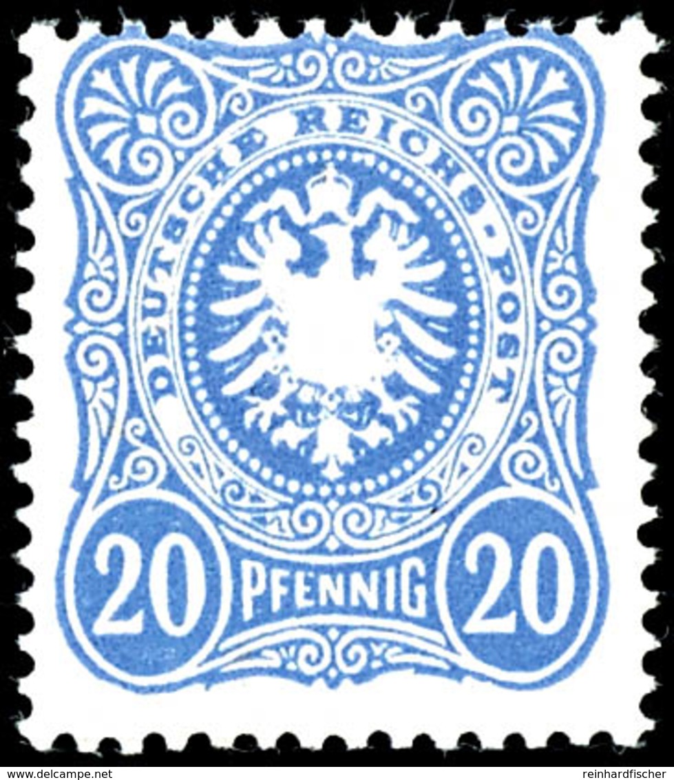 20 Pfg. Lebhaftultramarin, Postfrisch, Kurzbefund Jäschke-Lantelme: "echt Und Einwandfrei", Mi. 170,-, Katalog: 42ba ** - Autres & Non Classés