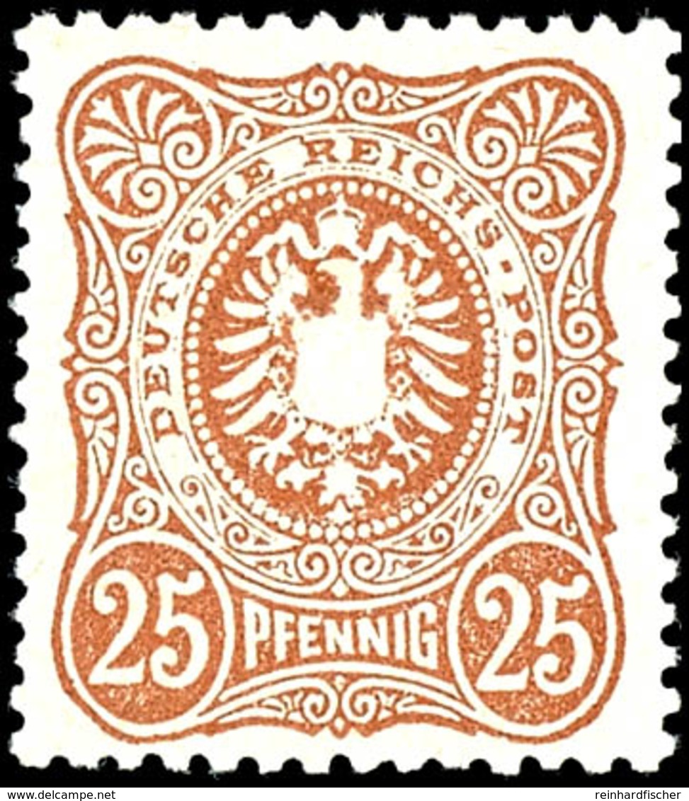 25 Pfg. Rötlichorange, Frühauflage, Ungebraucht, U.a. Geprüft Jäschke-L. BPP, Mi. 250.-, Katalog: 43Ib * - Autres & Non Classés