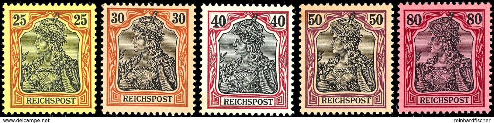 25 Bis 80 Pfg. Reichspost, 5 Werte Je Postfrisch, Mi. 785,-, Katalog: 58/62 ** - Other & Unclassified