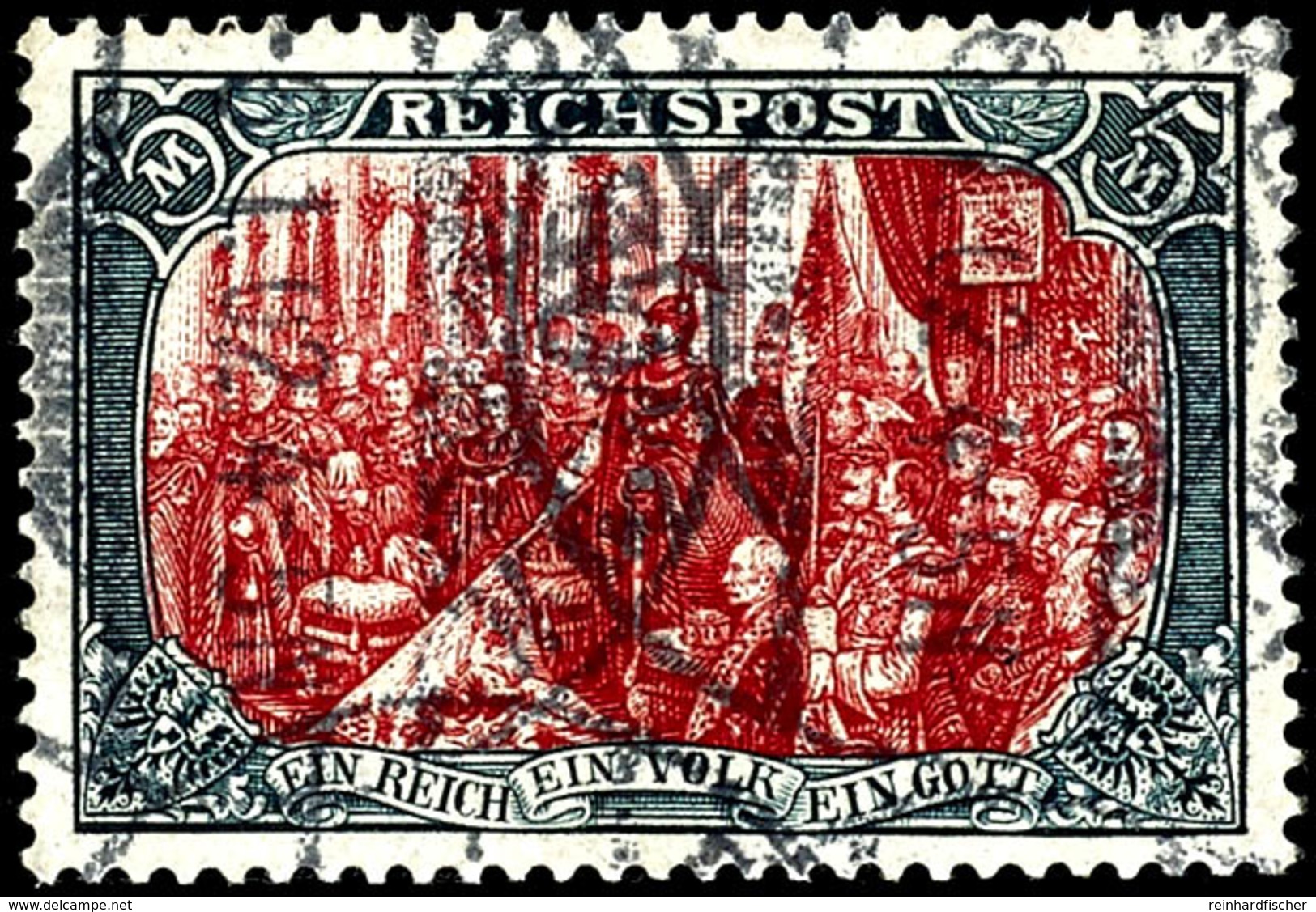 5 M. Reichspost, Type II, Tadellos Gestempelt "BERLIN 6.1.02", Farbfrische Marke, Kabinett, Fotoattest Jäschke-Lantelme  - Other & Unclassified