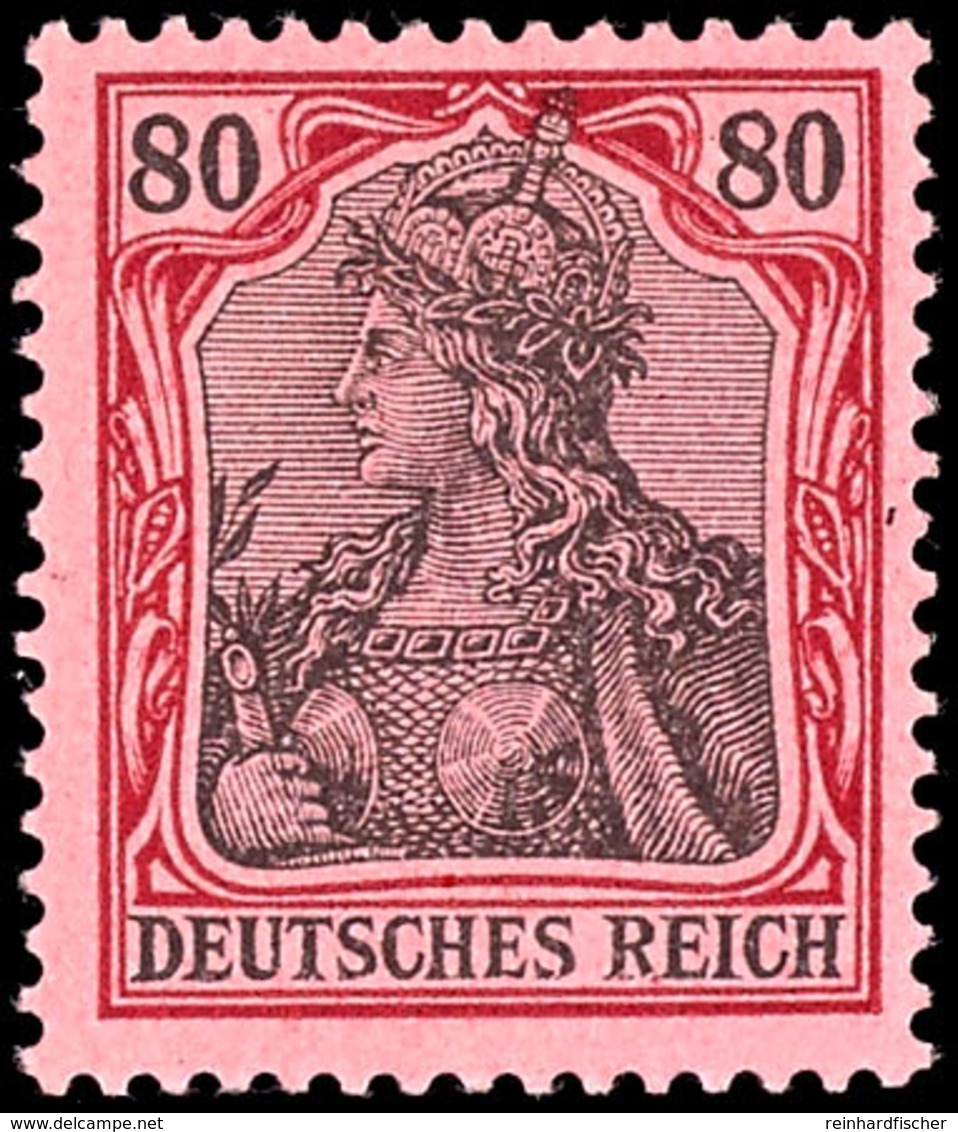 80 Pfg Germania O.Wz., Ungebraucht, Gepr. Jäschke-L.BPP, Mi. 250,-, Katalog: 77 * - Other & Unclassified