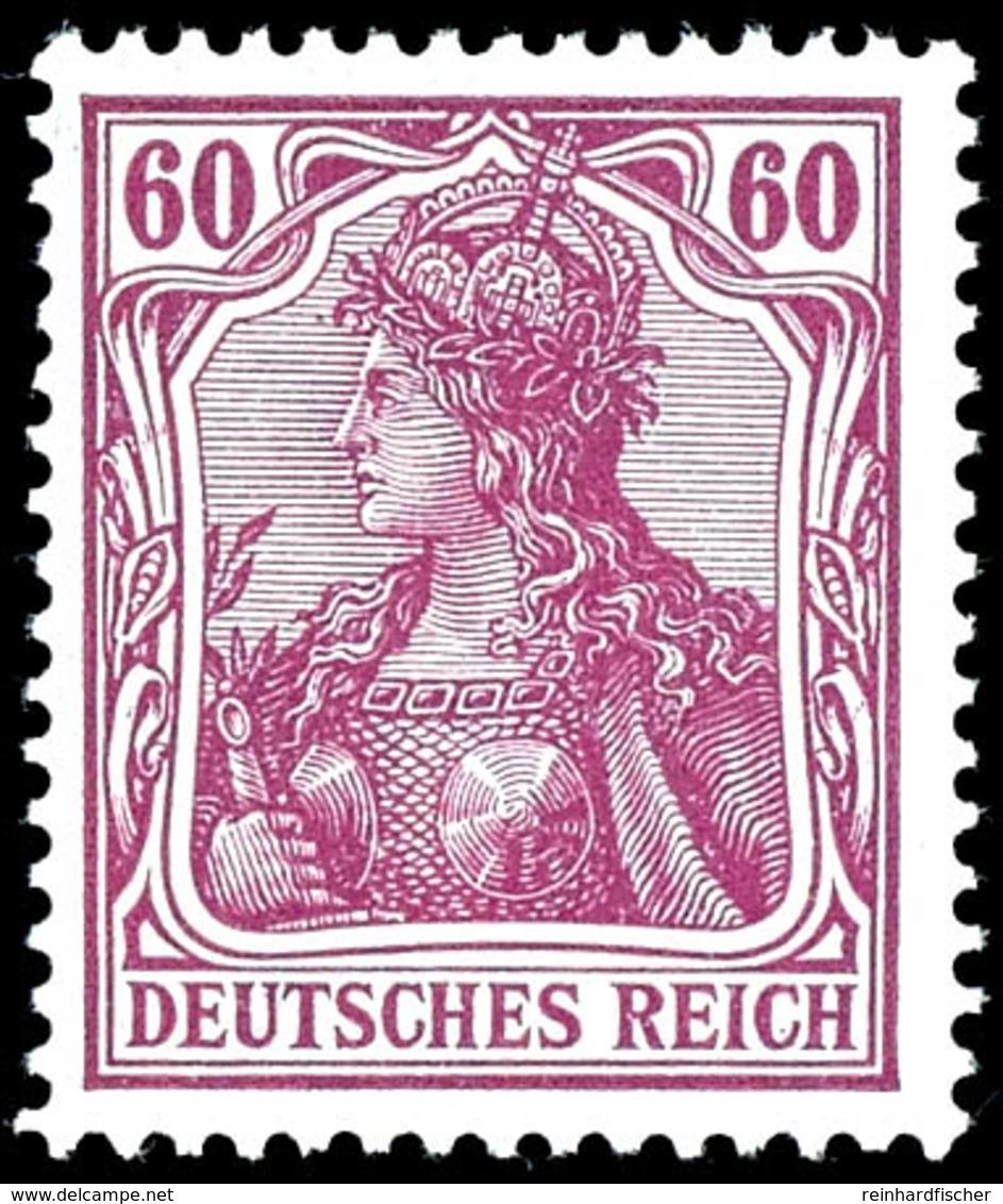 60 Pfg Germania, Friedensdruck, Tadellos Postfrisch, Gepr. Düntsch BPP, Mi. 800.-, Katalog: 92I ** - Other & Unclassified