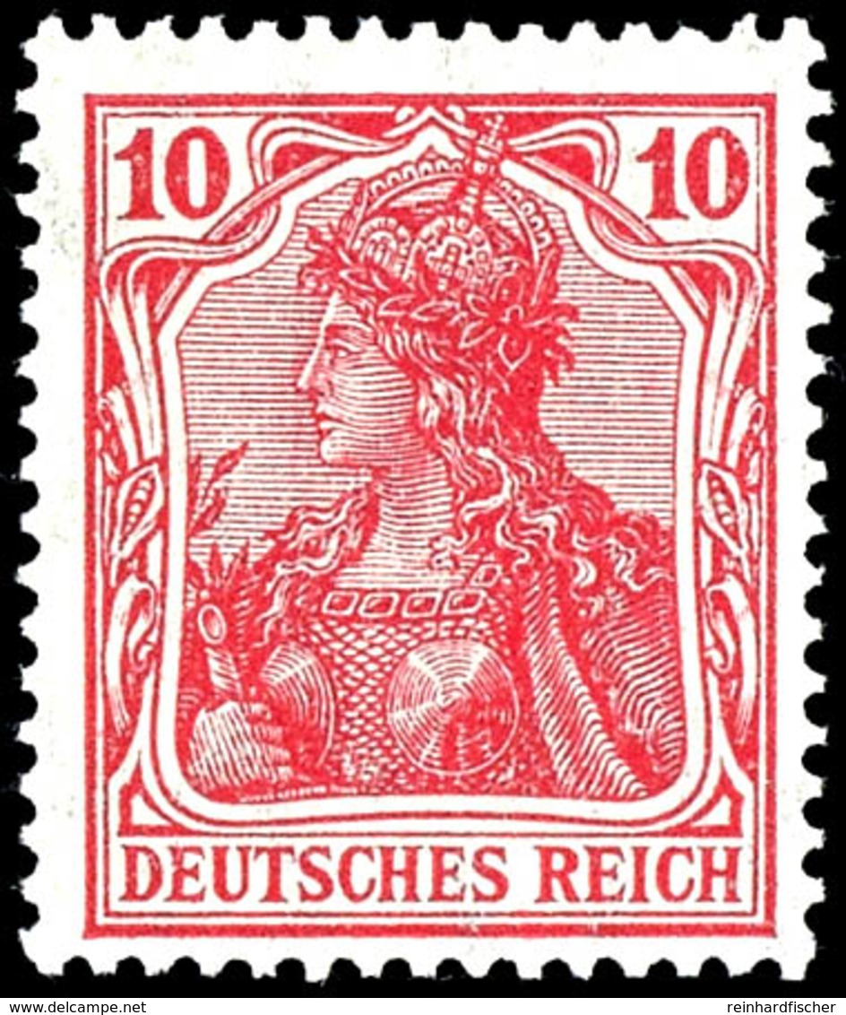 10 Pfg. Dunkelrosarot, Kriegsdruck Mit Vergleichsstück, Postfrisch, Gepr. Jäschke-L BPP, Mi. 300,-, Katalog: 86IIf ** - Altri & Non Classificati