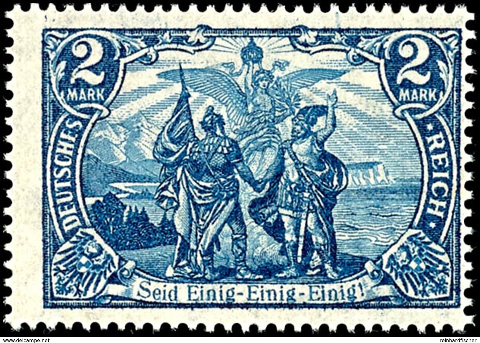 2 MK. Deutsches Reich, Kriegdruck Schwarzviolettultramarin, Postfrisch, Gepr. Jäschke BPP, Mi. 180,-, Katalog: 95BIIc ** - Altri & Non Classificati