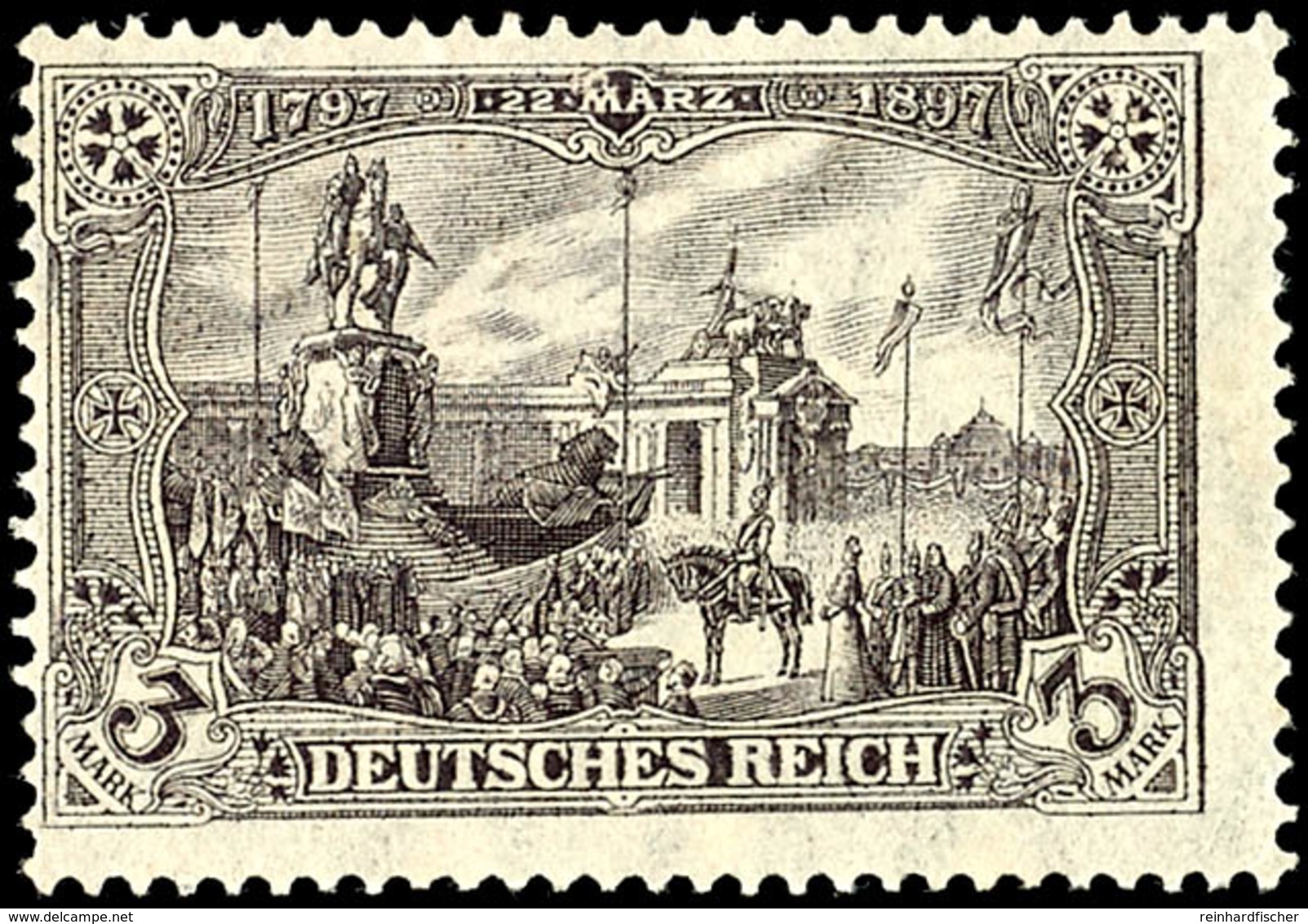 3 Mk. Deutsches Reich, Friedensdruck , Postfrisch, Mi. 250,-, Katalog: 96AIb ** - Other & Unclassified