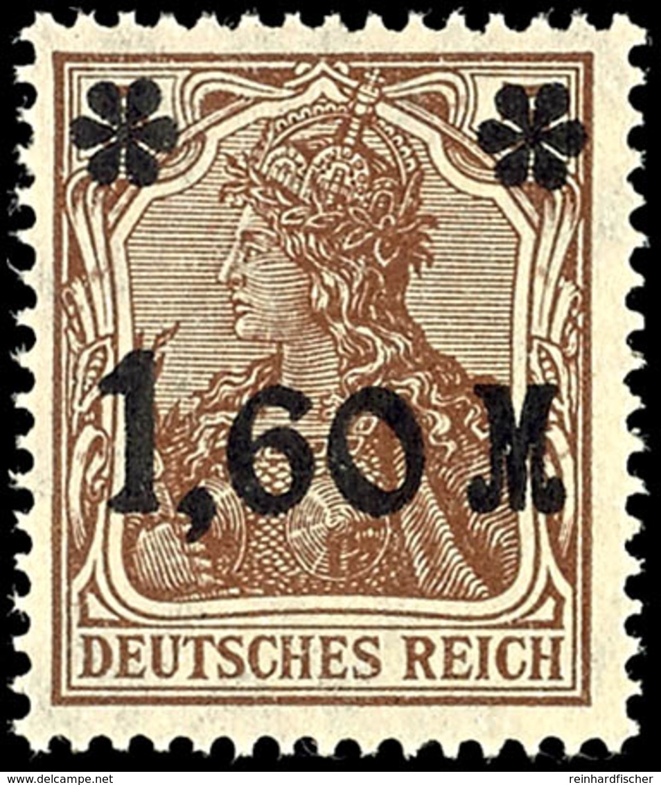 1,60 M Auf 5 Pfg. Germania Braun, Postfrisch, Kurzbefund Winkler BPP: "echt Und Einwandfrei", Mi. 230,-, Katalog: 154Ib  - Other & Unclassified