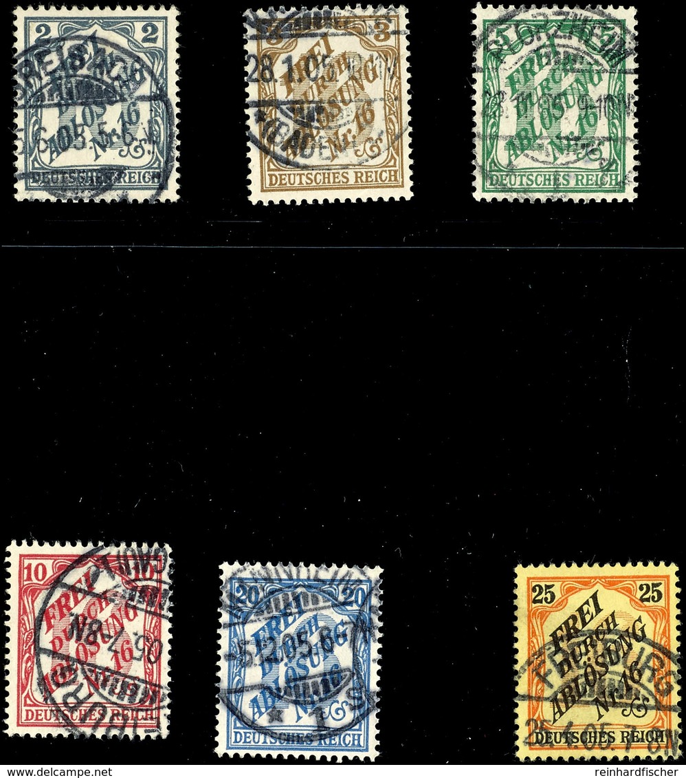 2 Bis 25 Pfg., Zählmarken Für Baden, 6 Werte Kpl. Gest., Mi. 190,-, Katalog: 9/14 O - Sonstige & Ohne Zuordnung