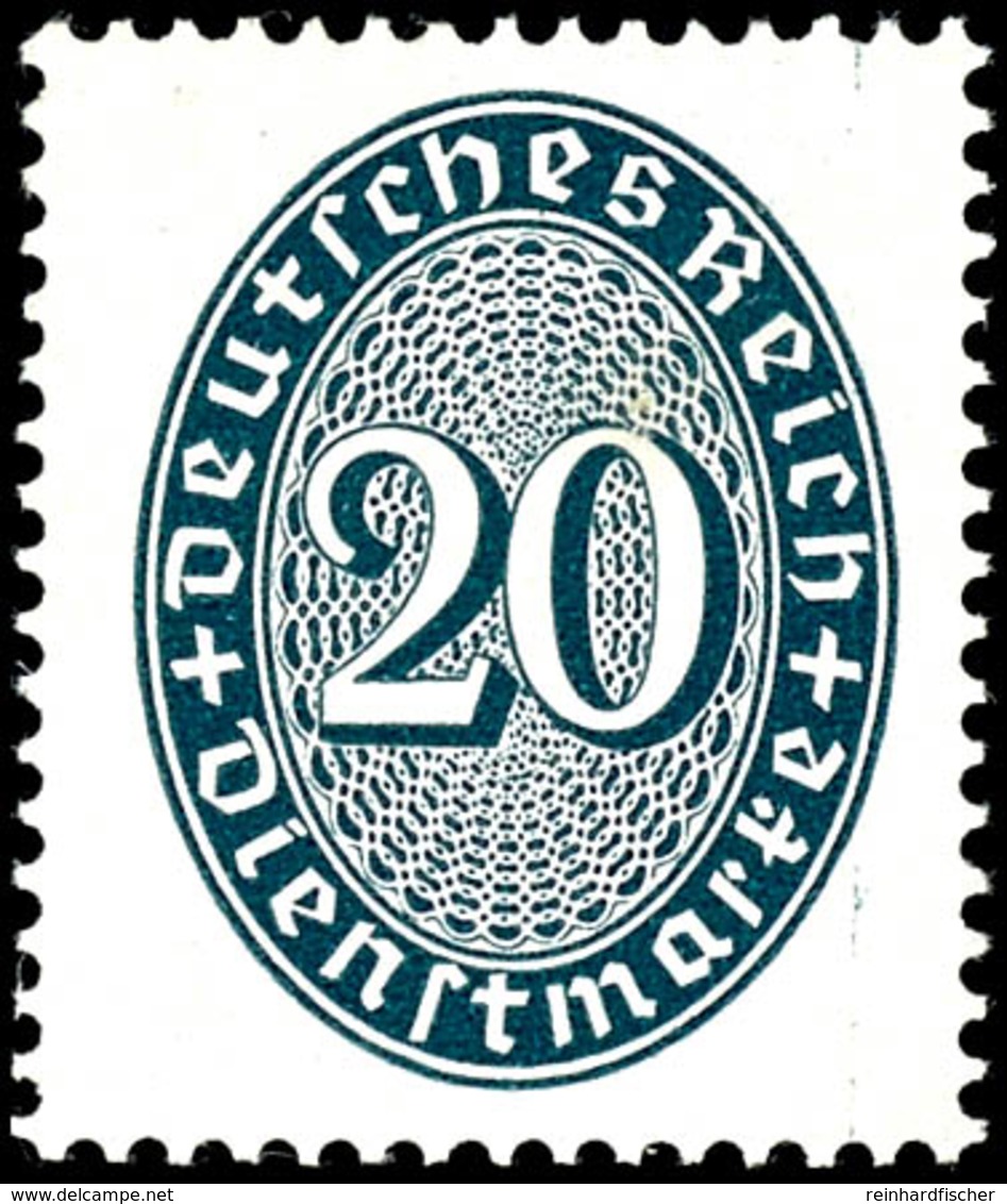 20 Pfg. Schwarzblaugrün Mit Liegendem Wasserzeichen, Postfrisch, Geprüft Schlegel BPP, Mi. 110.-, Katalog: 119Y ** - Autres & Non Classés