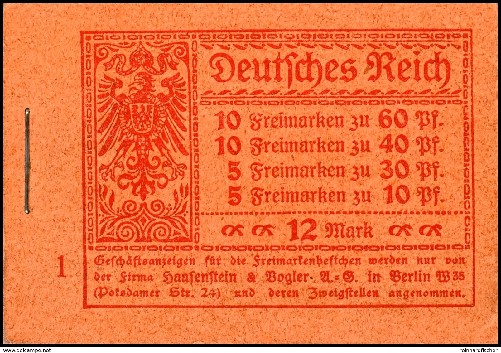 Germania Und Ziffern 1921, Heftchenblattränder Dgz., Tadellos Postfrisch, Mi. 850.-, Katalog: MH15A ** - Libretti