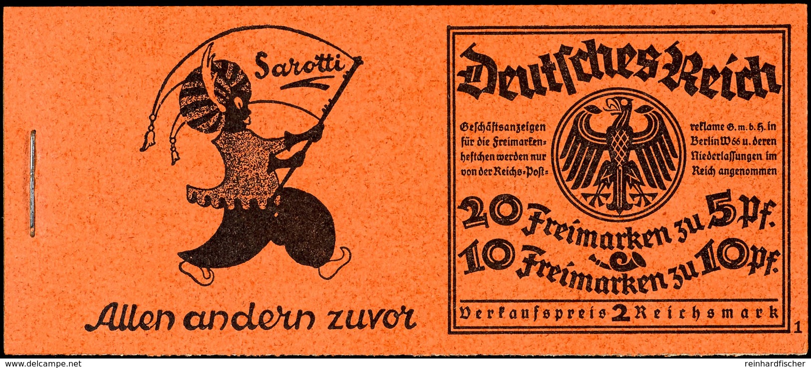 Rheinlandmarken 1925, Markenheftchen Postfrisch, Tadellos, Fotoattest Schlegel D. BPP, Mi. 7.000.-, Katalog: MH17 ** - Carnets