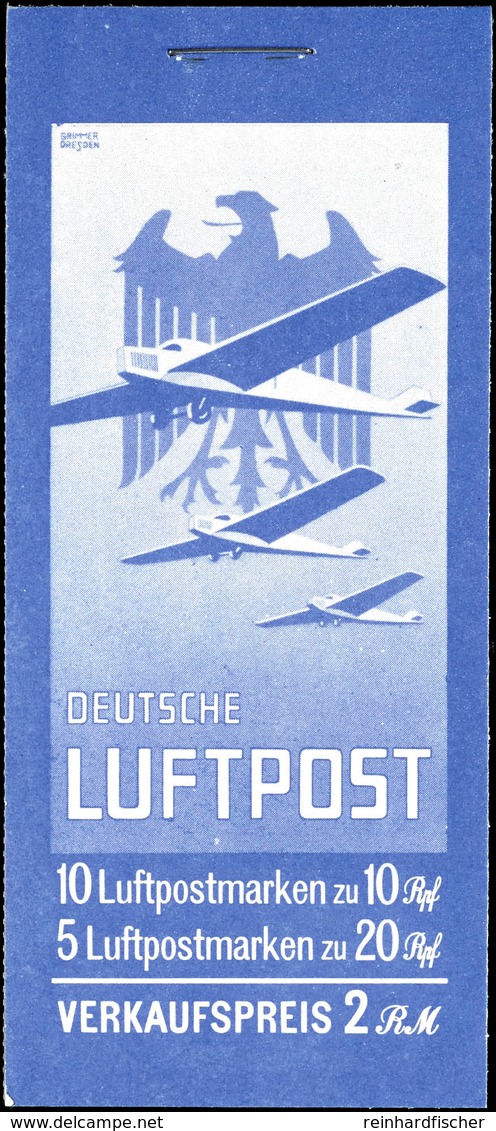 Flugpost 1930, Markenheftchen Postfrisch, Tadellos, Fotoattest Schlegel D. BPP, Mi. 2.300.-, Katalog: MH19 ** - Markenheftchen