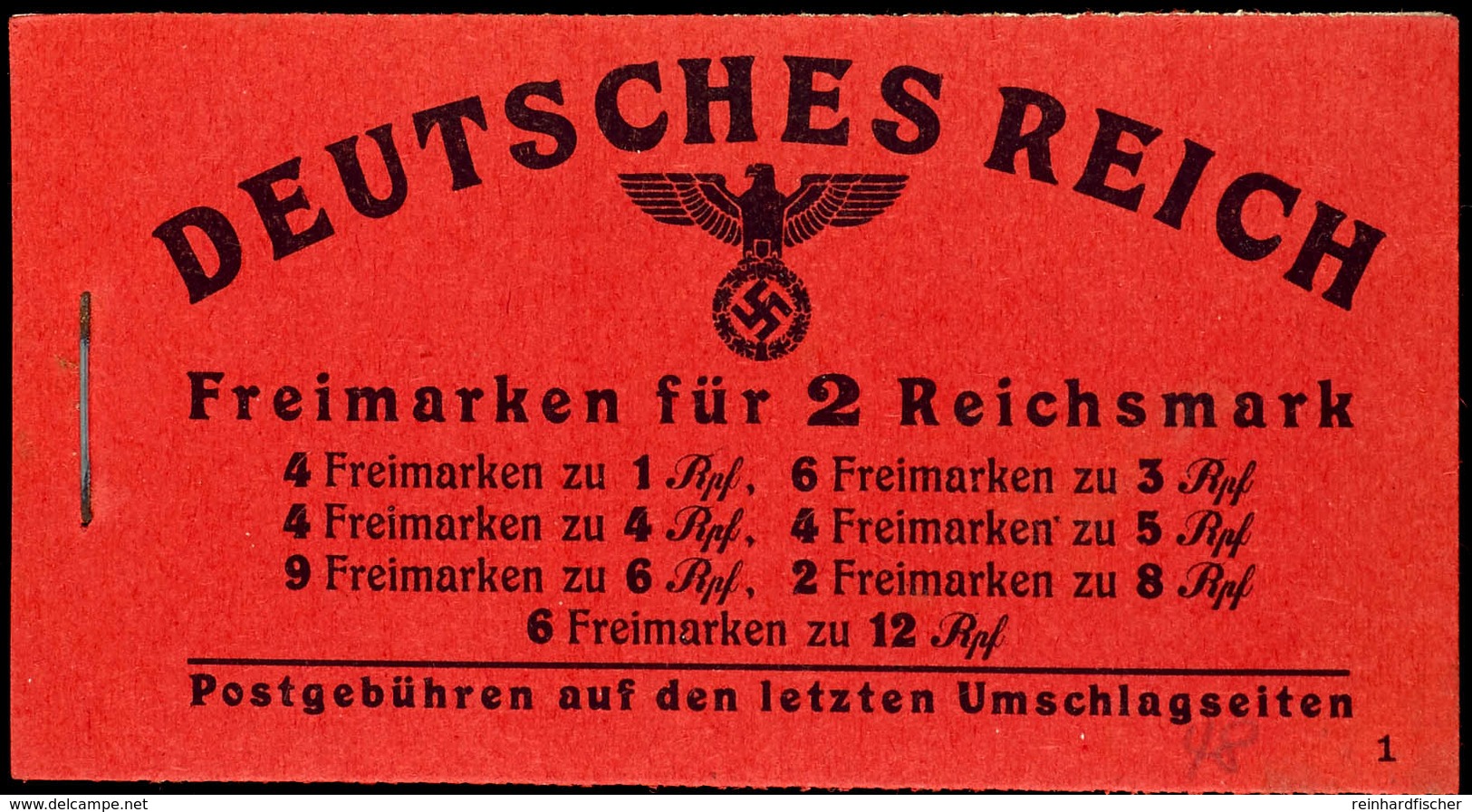 Hitler 1841, 2. Reklameseite Van Dyke Zeichenstift, Tadellos Postfrisch, Mi. 160.-, Katalog: MH48.2.1 ** - Carnets