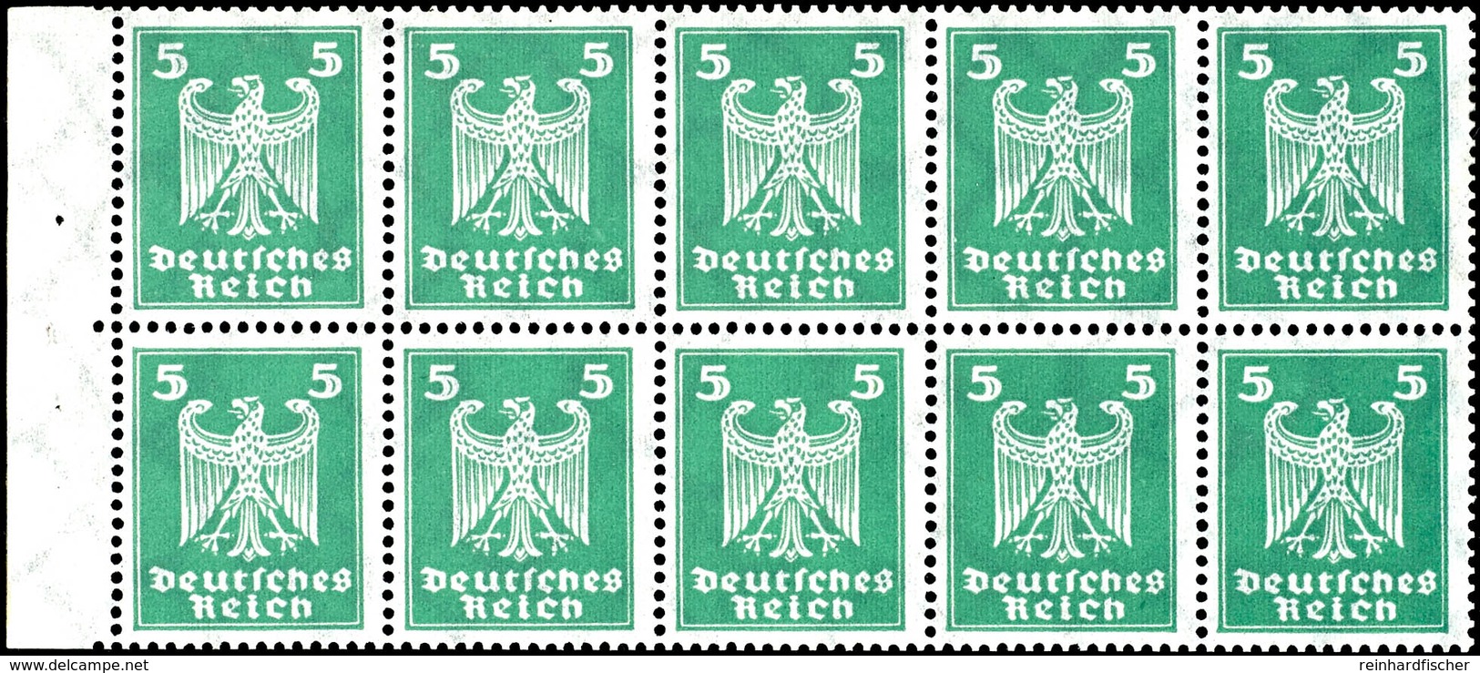 Neuer Reichsadler 1925, Markenheftchenblatt 5 Pfg. Postfrisch, Tadellos, Fotoattest Schlegel D. BPP, Mi. 1.500,-, Katalo - Other & Unclassified