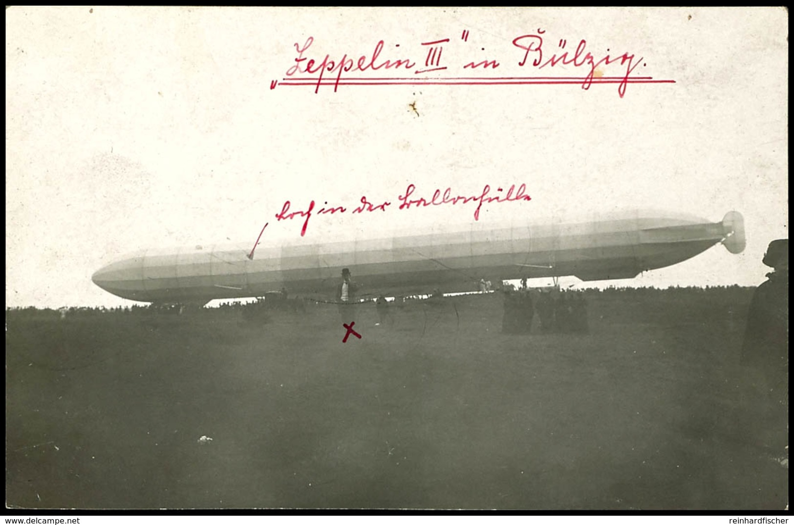 1909, Zeppelin III, Zeitgenössische Fotografie, Als Postkarte Mit 5 Pfg Germania Von "JÜTERBORG 1.9.09" Nach Grenzhausen - Autres & Non Classés