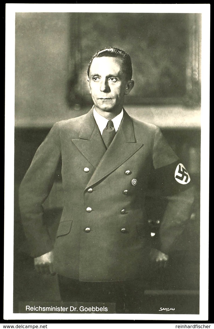 1940 (ca.), Reichsminister Dr. Goebbels, S/w-Fotokarte, Verlag Photo-Hoffmann, Ungelaufen, Kleiner Eckbug Links Unten, S - Altri & Non Classificati