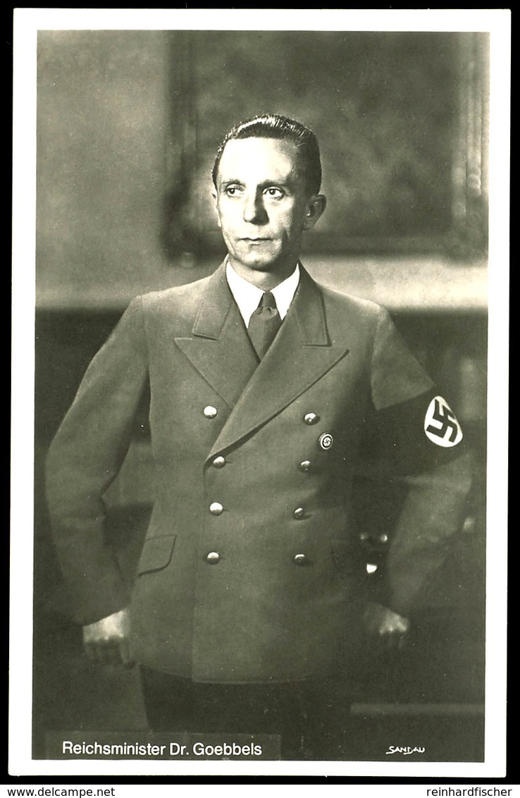 1940 (ca.), Reichsminister Dr. Goebbels, S/w-Fotokarte, Verlag Photo-Hoffmann, Ungelaufen, Kleiner Eckbug Links Unten, S - Sonstige & Ohne Zuordnung