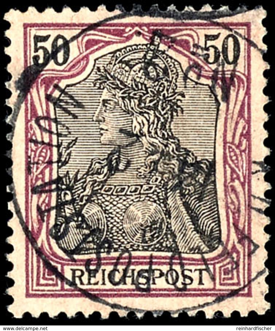 50 Pf. Germania Petschili Tadellos Mit Stempel FELDPOSTSTATION Nr. 2, Mi. 380,--, Katalog: PVg O - Deutsche Post In China