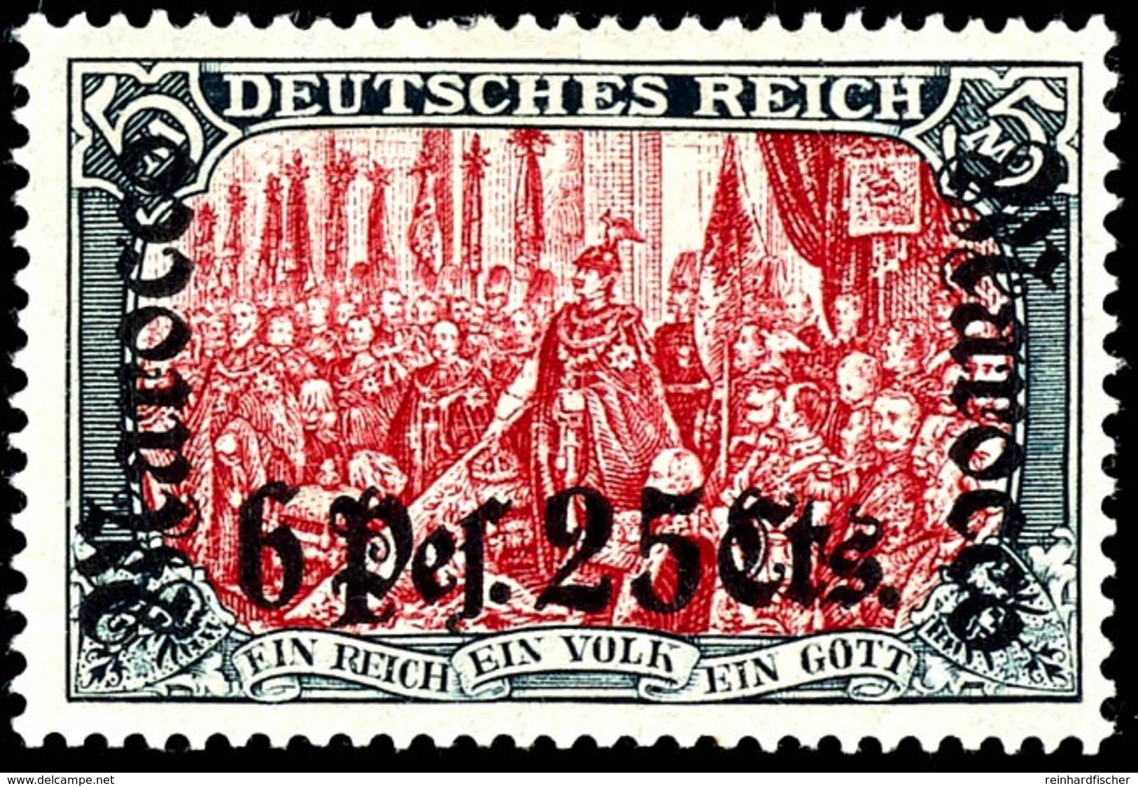 3 C. Auf 3 Pfg - 6 P. 25 C. Auf 5 M. Germania, 13 Werte Komplett, Ungebraucht, Die Billige 30 C. Etwas Eckrund, Sonst Ta - Morocco (offices)