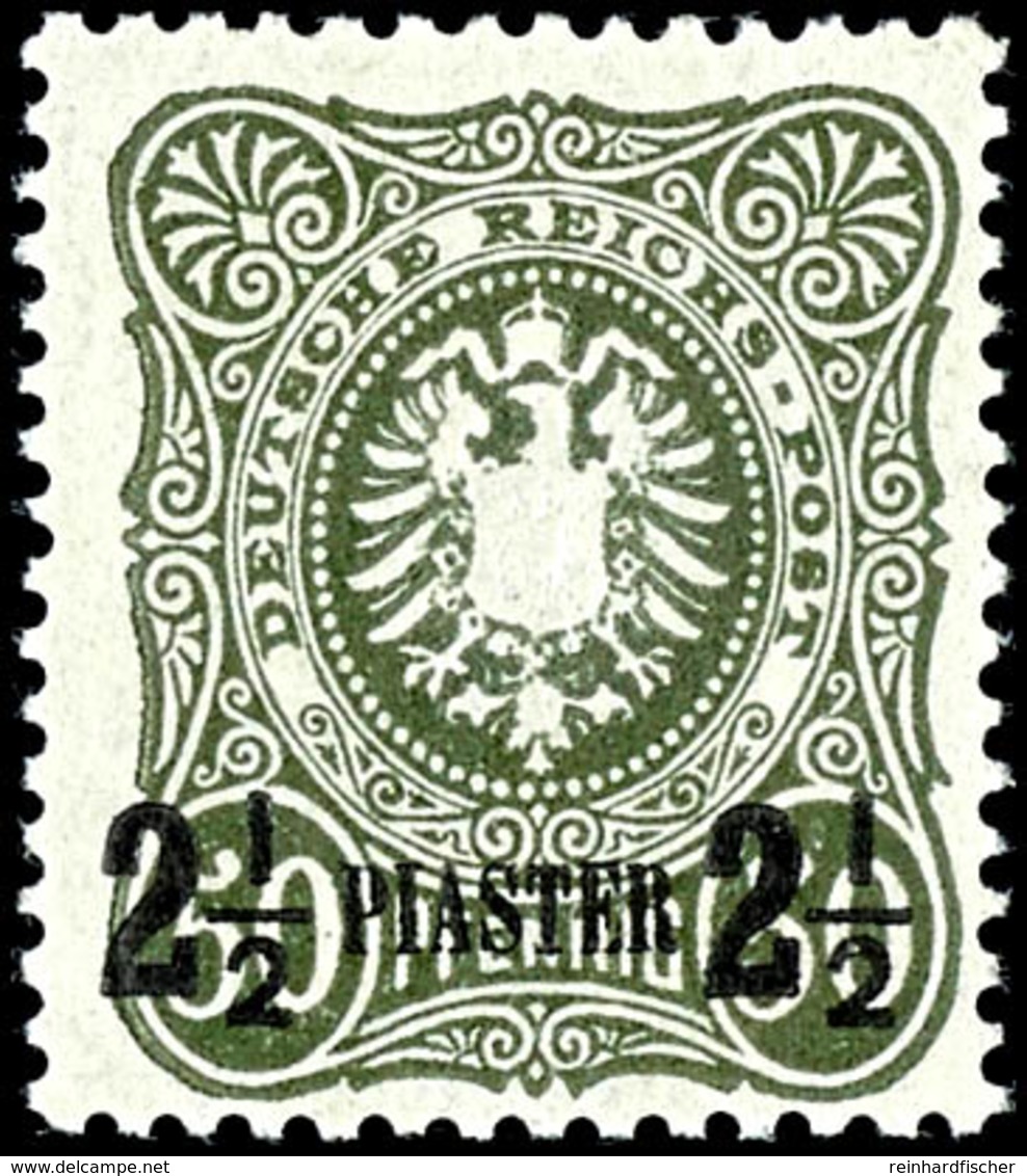 2 1/2 PIA Auf 50 Pfg. Oliv, Postfrisch, Tadellos, U.a. Geprüft Hollmann BPP, Fotoattest Jäschke-L. BPP, In Postfrischer  - Deutsche Post In Der Türkei