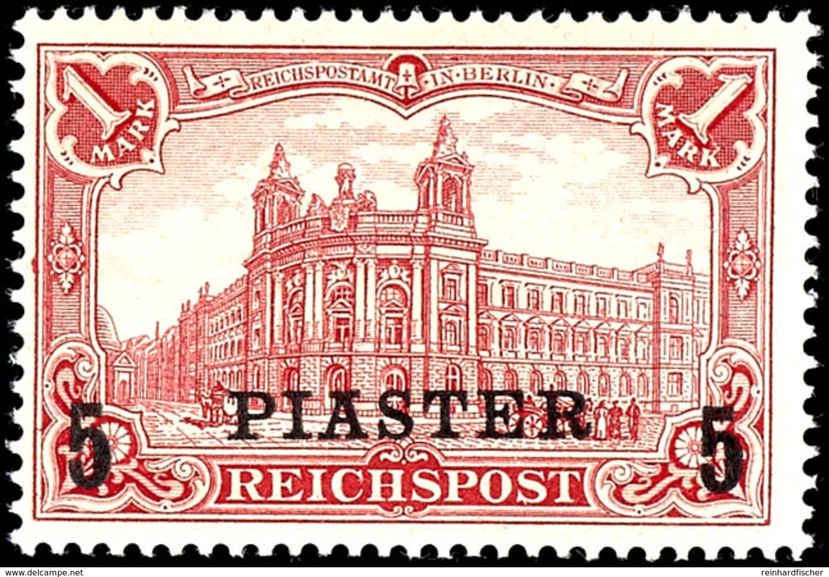 5 PIA Auf 1 M Deutsches Reich, Type II, Postfrisch, Doppelt Gepr. Kilian, Mi. 500.-, Katalog: 20II ** - Deutsche Post In Der Türkei