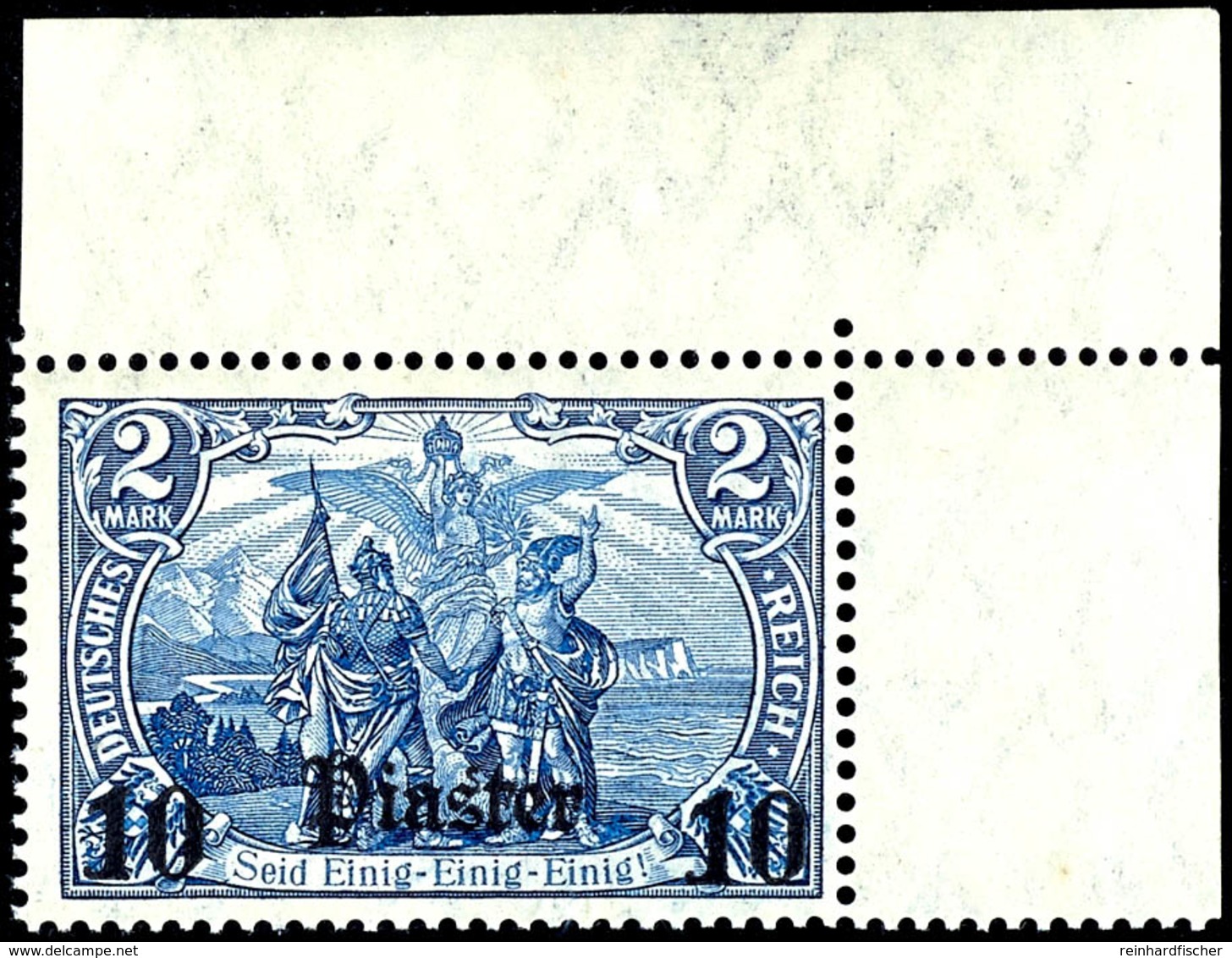 10 Pia Auf 2M. Postfrisch Aus Der Rechten Oberen Bogenecke, Mi. 220.-, Katalog: 45 ** - Turkey (offices)