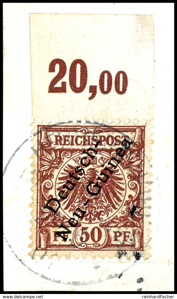 3 - 50 Pfg Krone/Adler, Dabei Die 5, 10 Und 50 Pfg Mit Oberrändern Und RWZ, 6 Werte Komplett, Dazu Die 3 Pfg In Besserer - Deutsch-Neuguinea