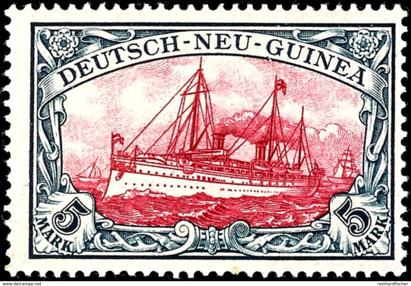 3 Pfg - 5 M. Kaiseryacht Ohne Wz., 13 Werte Komplett, Tadellos Ungebraucht, Mi. 300.-, Katalog: 7/19 * - German New Guinea